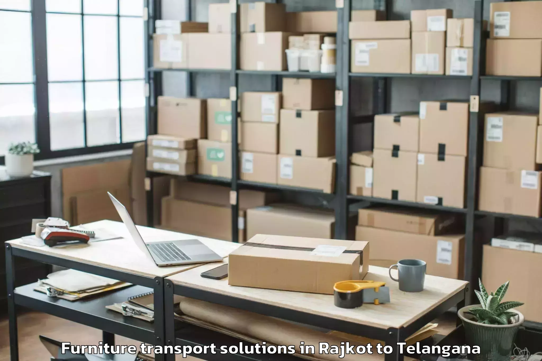 Expert Rajkot to Wanaparthy Furniture Transport Solutions